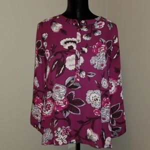 Loft Outlet purple flower blouse